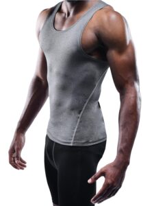 NELEUS Men's 3 Pack Athletic Compression Under Base Layer Sport Tank Top